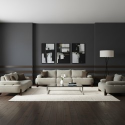 Sofa set HOBEL DANIA 3+2+1 CREAM BONCUK 4/ BROWN BEATTO 1012 (6) 