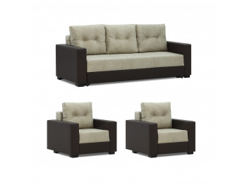 Sofa set HOBEL ERICA 3+1+1 BROWN 3673/ CREAM RONALDO 1802 (6) 