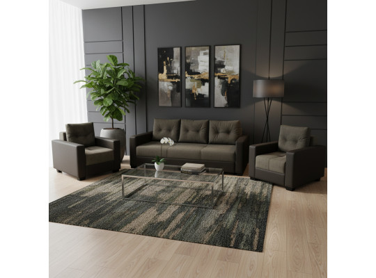 Sofa set HOBEL ERICA 3+1+1 BROWN 3673/ DARK BROWN JAGUAR 18 (6) 