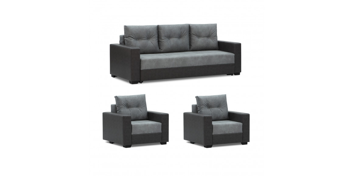 Sofa set HOBEL ERICA 3+1+1 DARK GREY 8410/BLUE GREY RONALDO 1812  (6) 