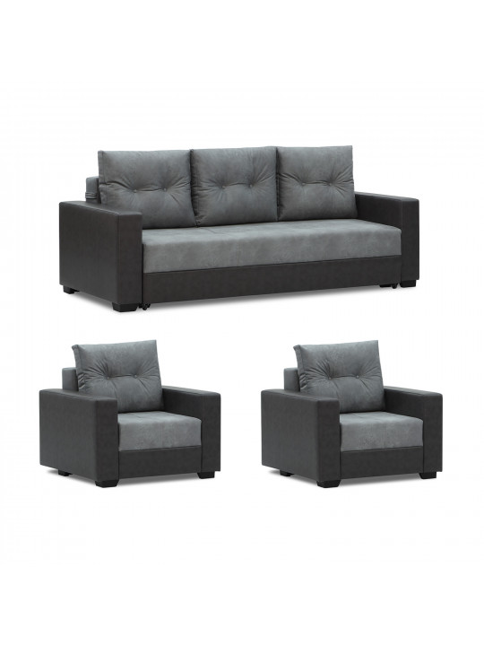 Sofa set HOBEL ERICA 3+1+1 DARK GREY 8410/BLUE GREY RONALDO 1812  (6) 