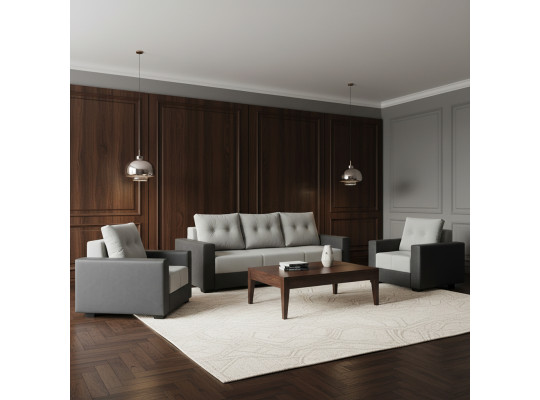 Sofa set HOBEL ERICA 3+1+1 F/P DARK GREY 8410/LIGHT GREY LEONARDO 13 (6) 