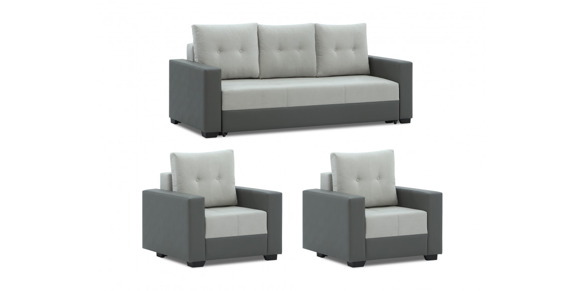 Sofa set HOBEL ERICA 3+1+1 GREY V460/LIGHT GREY VIVALDI 6 (5) 