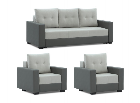 Sofa set HOBEL ERICA 3+1+1 GREY V460/LIGHT GREY VIVALDI 6 (5) 