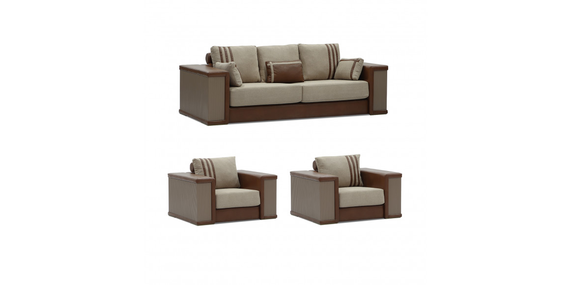 Sofa set HOBEL FANDI 3+1+1 HONEY PHANTOM 6/BEIGE BUKLE 5 (3) 