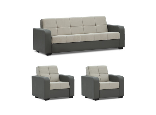 Sofa set HOBEL FROST 3+1+1 GREY V460/LIGHT GREY LETTO 23 (4) 