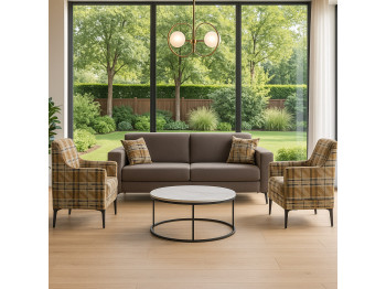 Sofa set HOBEL GLORIA 3+1+1 CAPPUUCCINO SCANDI 19/BENORRY 1002 (3) 