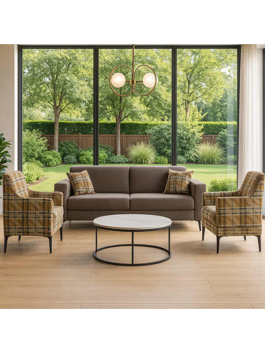 Sofa set HOBEL GLORIA 3+1+1 CAPPUUCCINO SCANDI 19/BENORRY 1002 (3) 