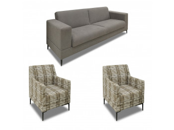 Sofa set HOBEL GLORIA 3+1+1 CAPPUUCCINO SCANDI 19/BENORRY 1002 (3) 