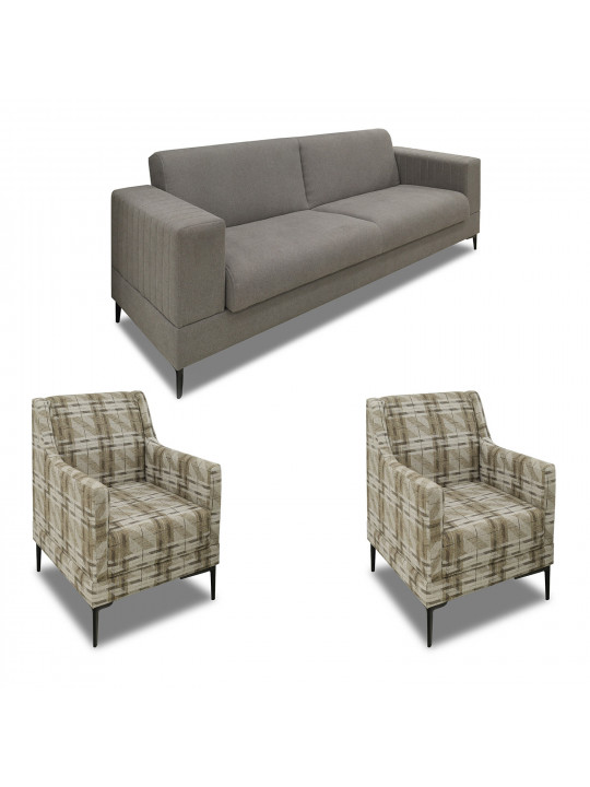 Sofa set HOBEL GLORIA 3+1+1 CAPPUUCCINO SCANDI 19/BENORRY 1002 (3) 