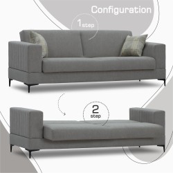 Гарнитур HOBEL GLORIA 3+1+1 GREY SCANDI 18/ BENORRY 1005 (3) 