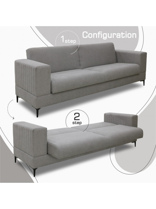 Гарнитур HOBEL GLORIA 3+1+1 GREY SCANDI 18/ BENORRY 1010 (3) 