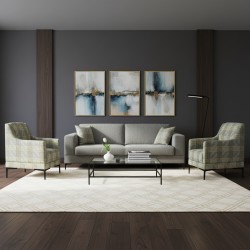 Гарнитур HOBEL GLORIA 3+1+1 GREY SCANDI 18/ BENORRY 1005 (3) 