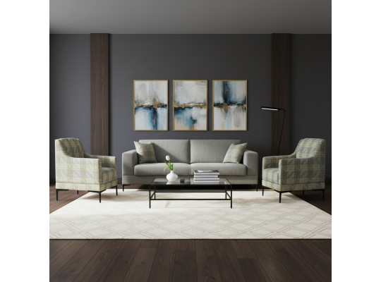 Sofa set HOBEL GLORIA 3+1+1 GREY SCANDI 18/ BENORRY 1005 (3) 