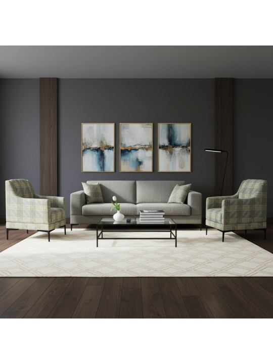 Հավաքածու HOBEL GLORIA 3+1+1 GREY SCANDI 18/ BENORRY 1005 (3) 