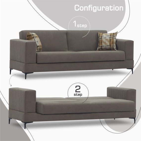 Հավաքածու HOBEL GLORIA 3+1+1 LIGHT BROWN SCANDI 6/ BENORRY 1012 (3) 