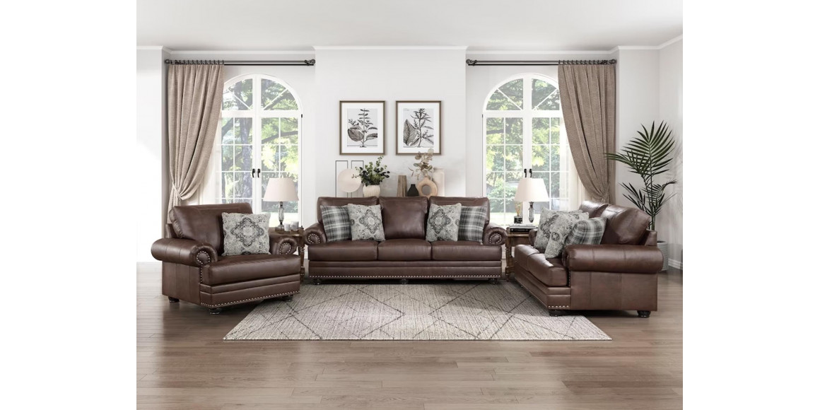 Sofa set HOMELEGANCE SIA 9260 DB-1/2/3 1+2+3. 