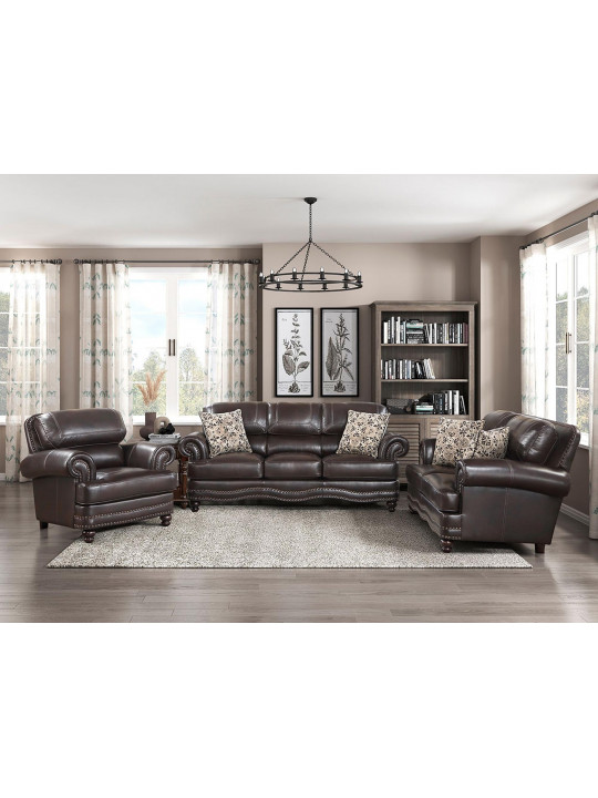 Sofa set HOMELEGANCE SULI 9268 BRW-1/2/3 1+2+3 