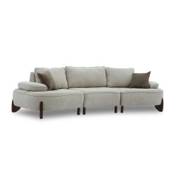 Sofa set HOBEL DANIA 3+2 CREAM BONCUK 4/ BROWN BEATTO 1012 (5) 