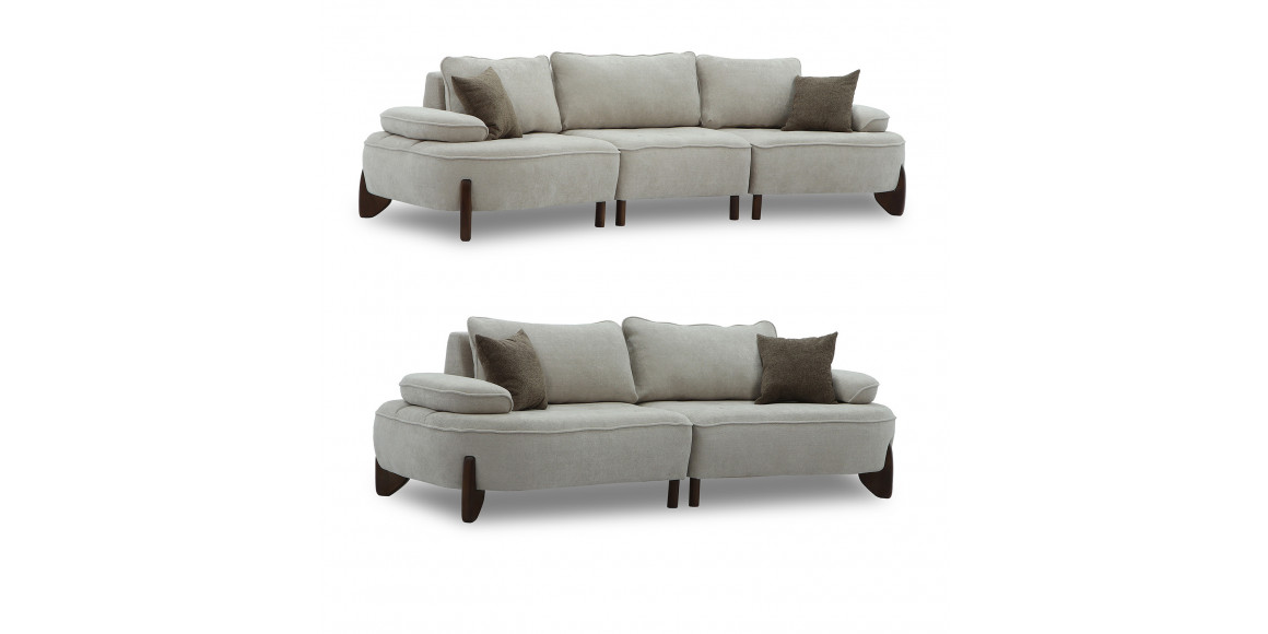 Sofa set HOBEL DANIA 3+2 CREAM BONCUK 4/ BROWN BEATTO 1012 (5) 