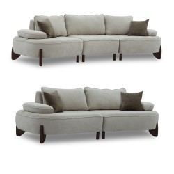 Sofa set HOBEL DANIA 3+2 CREAM BONCUK 4/ BROWN BEATTO 1012 (5) 