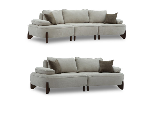 Гарнитур HOBEL DANIA 3+2 CREAM BONCUK 4/ BROWN BEATTO 1012 (5) 