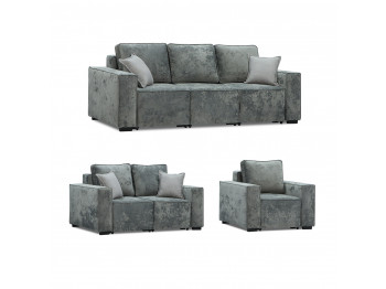 Sofa set HOBEL LOTUS 3+2+1 GREY MONACO 14/ INFINITY 911 (15) 