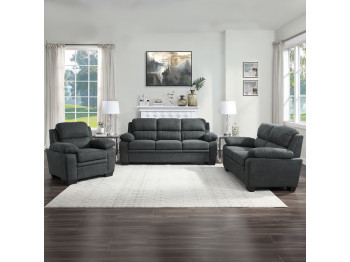 Sofa set HOMELEGANCE KAMELI 9333DG 3+2+1 DARK GREY 