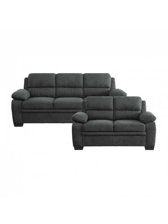 Sofa set HOMELEGANCE KAMELI 9333DG 3+2+1 DARK GREY 