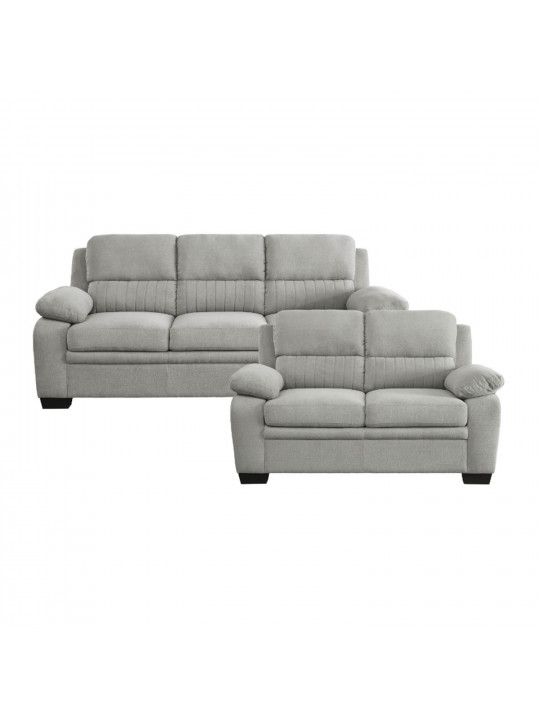 Sofa set HOMELEGANCE KAMELI 9333GY 3+2+1 LIGHT GREY 