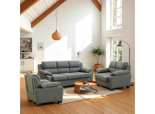 Sofa set HOBEL KAMELI 3+2+1 DARK GREY SCANDI 22 (3) 
