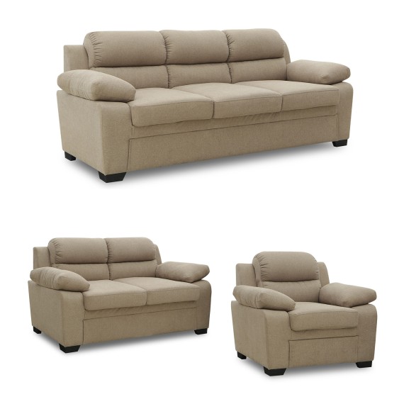 Гарнитур HOBEL KAMELI 3+2+1 LIGHT BROWN SCANDI 4 (3) 