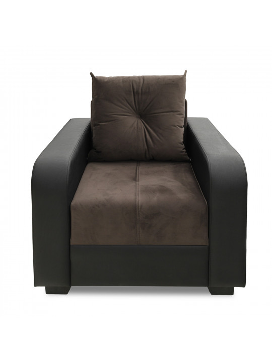 Sofa set HOBEL KATRIN 3+1+1 BLACK 4503/ BROWN CATALANA 6 (6) 