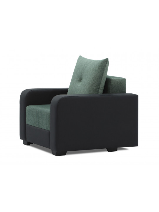 Sofa set HOBEL KATRIN 3+1+1 BLACK 4503/ GREEN MOCASSI 5005 (5) 