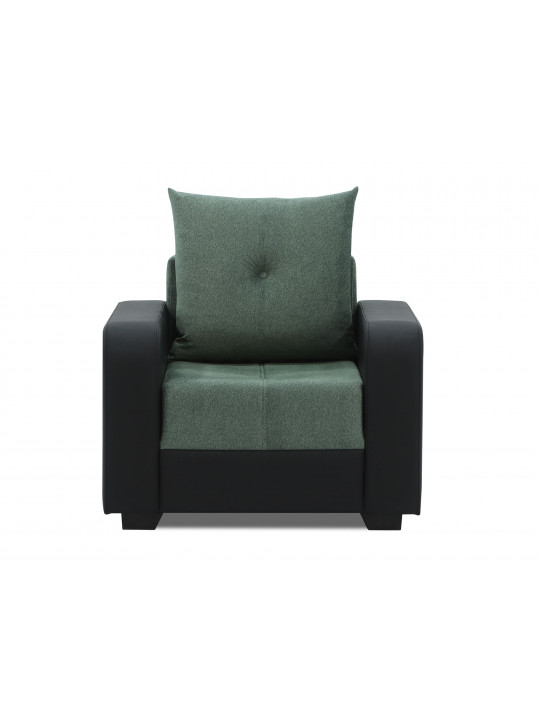 Sofa set HOBEL KATRIN 3+1+1 BLACK 4503/ GREEN MOCASSI 5005 (5) 