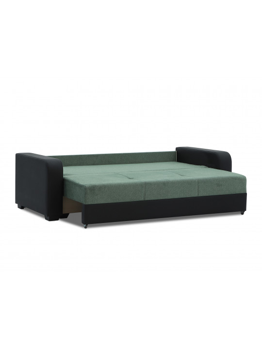 Sofa set HOBEL KATRIN 3+1+1 BLACK 4503/ GREEN MOCASSI 5005 (5) 