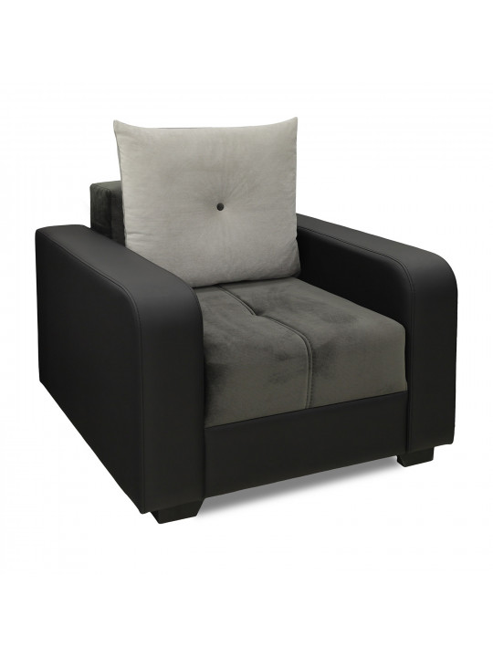 Sofa set HOBEL KATRIN 3+1+1 BLACK V626/ DARK GREY EVA F-EVO 1031/ LIGHT GREY EVA F-EVO 1035 (5) 