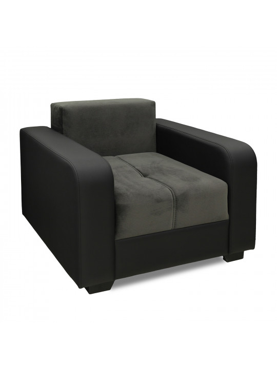 Sofa set HOBEL KATRIN 3+1+1 BLACK V626/ DARK GREY EVA F-EVO 1031/ LIGHT GREY EVA F-EVO 1035 (5) 