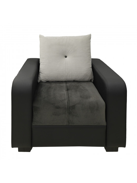Sofa set HOBEL KATRIN 3+1+1 BLACK V626/ DARK GREY EVA F-EVO 1031/ LIGHT GREY EVA F-EVO 1035 (5) 