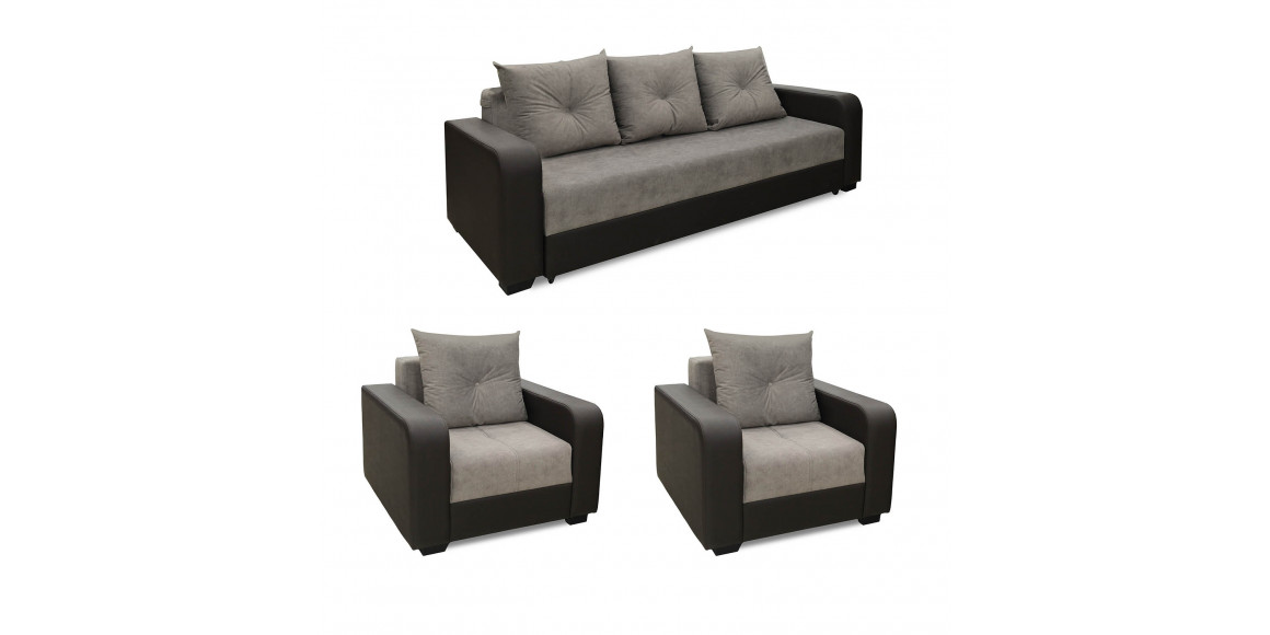 Гарнитур HOBEL KATRIN 3+1+1 BROWN 3676/ CAPPUCCINO 6 (6) 