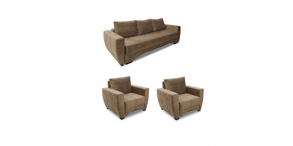 Sofa set HOBEL LI 3+1+1 BROWN CATALANA 5 (5) 