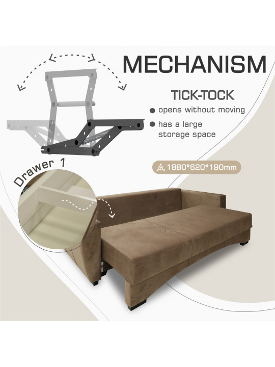 Հավաքածու HOBEL LI 3+1+1 BROWN CATALANA 5 (5) 
