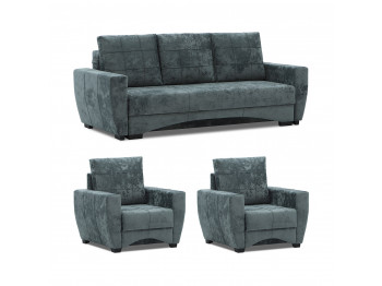 Sofa set HOBEL LI 3+1+1 DARK CAPPUCCINO MONACO 15 (6) 