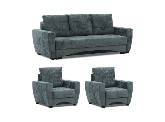 Sofa set HOBEL LI 3+1+1 DARK CAPPUCCINO MONACO 15 (6) 