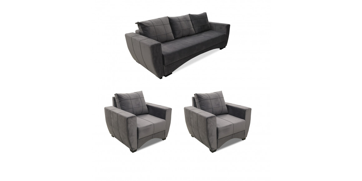 Гарнитур HOBEL LI 3+1+1 DARK GREY CATALANA 8 (5) 