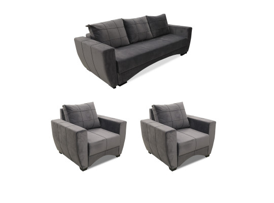 Sofa set HOBEL LI 3+1+1 DARK GREY CATALANA 8 (5) 