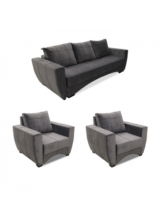Հավաքածու HOBEL LI 3+1+1 DARK GREY CATALANA 8 (5) 