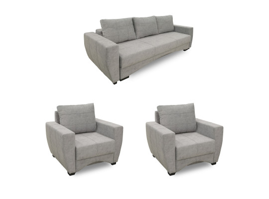 Sofa set HOBEL LI 3+1+1 LIGHT GREY JAGUAR 4 (5) 