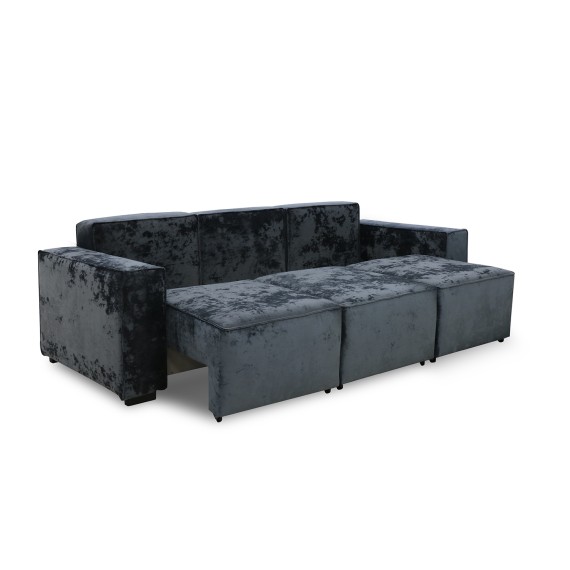 Гарнитур HOBEL LOTUS 3+2+1 DARK GREY MONACO 15/ INFINITY 911 (15) 