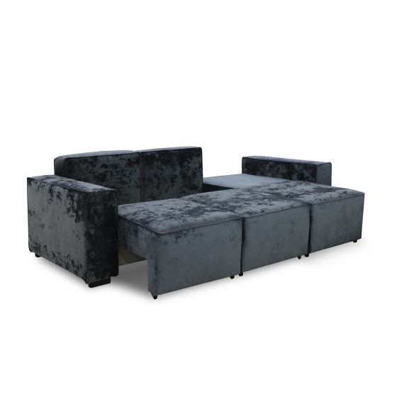 Гарнитур HOBEL LOTUS 3+2+1 DARK GREY MONACO 15/ INFINITY 911 (15) 